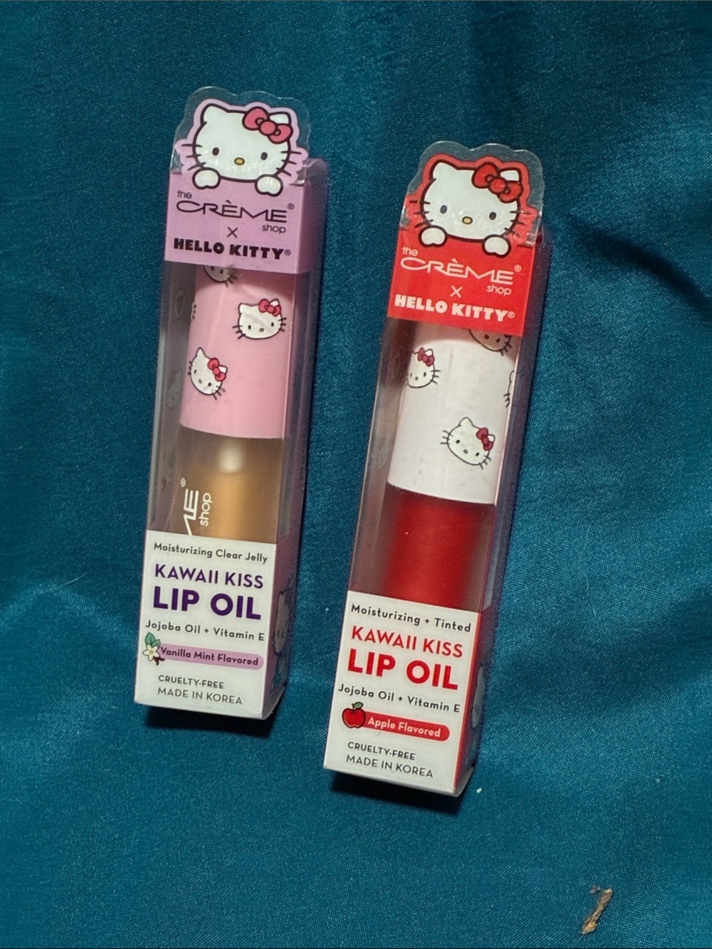 The Crème Shop x Hello Kitty Kawaii Kiss Lip Oil Duo - Vanilla Mint & Apple